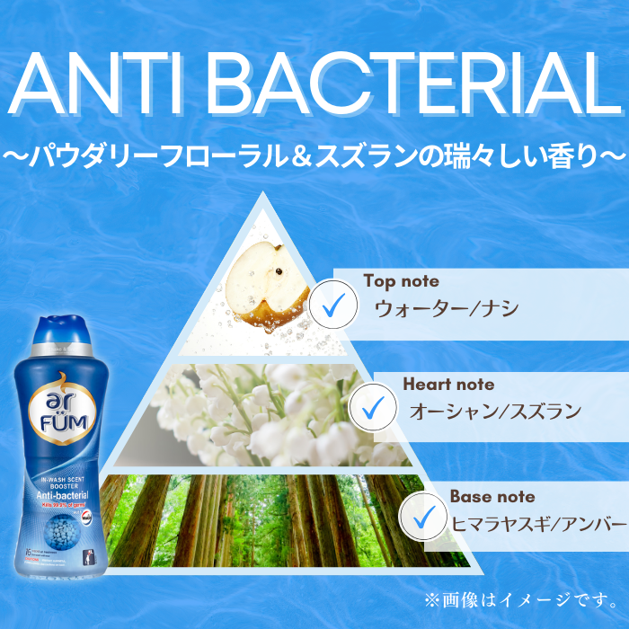 【25g×7袋】抗菌専用ビーズ アンチバクテリア(抗菌専用) パウダリーフローラルとスズランの香り アフューム arfum アロマ ビーズ 衣類用 いい香り 贈り物 お試しサイズ 小分け包装